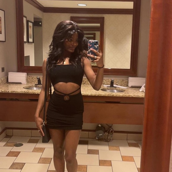 Princess Polly Dresses & Skirts - Princess Polly Black Body Con Cut Out Dress - Women's Evening Dress